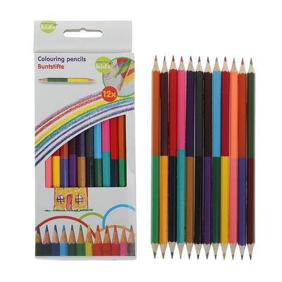 Карандаши 12 штук - 24 цвета, двухцветные