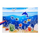 Набор наклеек с раскраской «Подводный мир», 14.5 × 21 см - Фото 6