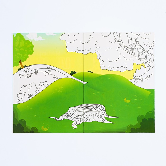 Набор наклеек с раскраской «Лесная сказка», 14.5 × 21 см - фото 1896720104
