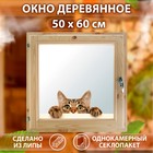Окно, 50×60см, "Кошак", однокамерный стеклопакет, с уплотнителем - фото 301919774