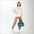 Сумка для обуви TEXTURA, на молнии, наружный карман, размер 33×10×20 см, бирюзовая - Фото 3