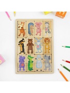 Пазлы деревянные «Зоопарк», 24 детали - Фото 2