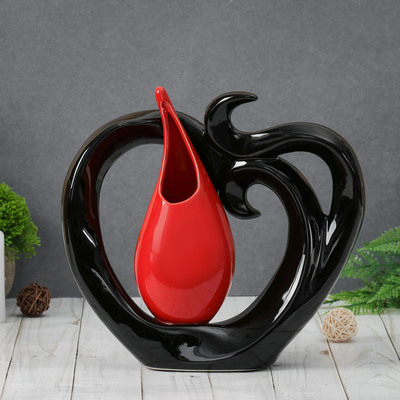 Ваза «Капля», вензеля, 24.5×23 см, керамика, МИКС