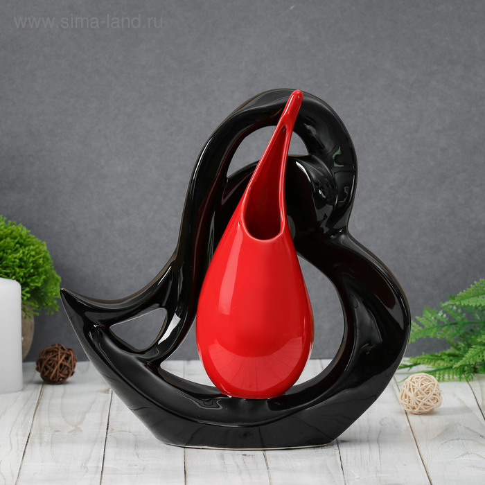 Ваза «Капля», сердце, 24×24.5 см, керамика, МИКС - Фото 1