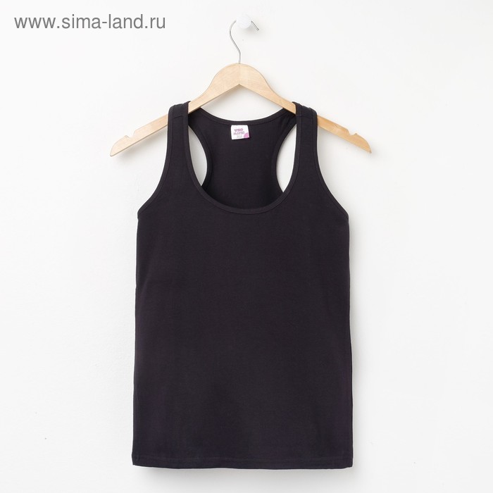 Майка женская "Борцовка", цвет чёрный, р-р 48-50 (L) - Фото 1