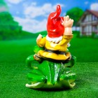 Садовая фигура "Гном на лягушке" 27х24х36см - Фото 2