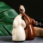 Фигура "Пара слонов" молочный/шоколад, 7х12х16см - Фото 3