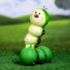 Садовая фигура из полистоуна «Гусеница-Красотка», 22×14×19 см - Фото 7