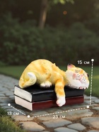 Садовая фигура из гипса «Спящий Кот», 15×23×13 см - Фото 3