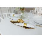 Подставка "Лист с птичками" золото 41х11х9см - Фото 3