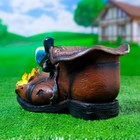 Фигурное кашпо "Башмак с гнездом" 27х15х13 см - Фото 3