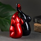 Фигура "Пара слонов" черный/бордовый, 7х12х16см - Фото 3