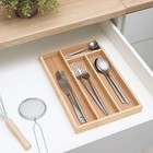 Сушилка для столовых приборов Доляна «Бамбуковый лес», 33.5×22×3 см, 4 ячейки - Фото 1