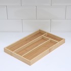 Сушилка для столовых приборов Доляна «Бамбуковый лес», 33.5×22×3 см, 4 ячейки - Фото 3