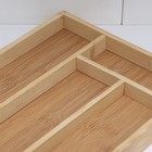 Сушилка для столовых приборов Доляна «Бамбуковый лес», 33.5×22×3 см, 4 ячейки - Фото 4