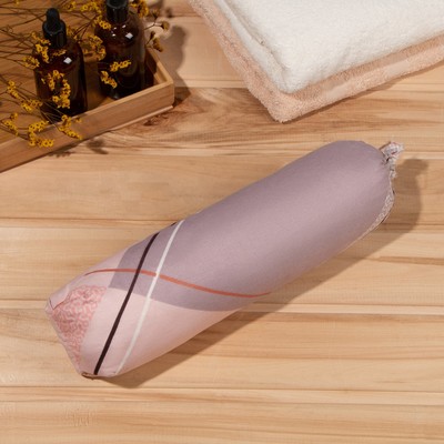 Подушка-валик с лавандой и стружкой можжевельника, сувенирный, 10×28 см, МИКС