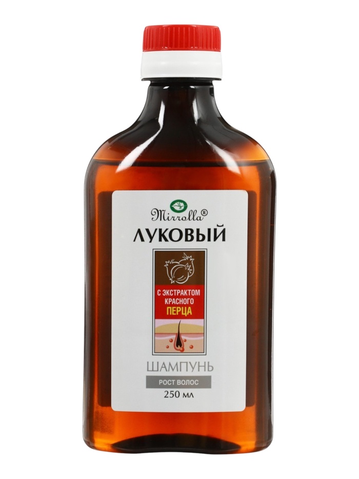 Шампунь луковый Mirrolla с экстрактом красного перца, 250 мл - Фото 1