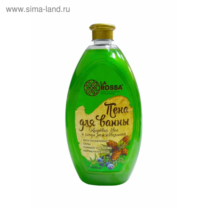 Пена для ванн La Rossa восстанавливающая Кедровая хвоя и ягоды можжевельника,1 л - Фото 1