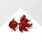 Брошь «Рыбка», красная в золоте - Фото 1