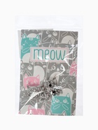 Брошь «Котик», белая в серебре 4096989