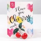 Брошь «Вишенки» наливные, цвет красно-зелёный в серебре - Фото 2