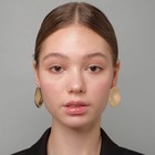 Серьги металл "Атмосфера" соло, цвет розовое золото - фото 24466261