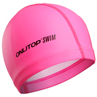Шапочка для плавания, взрослая, цвет розовый - Фото 1