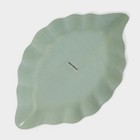 Блюдо стеклянное сервировочное Доляна «Лист», 31×19 см, цвет зелёный - Фото 8