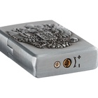 Зажигалка газовая «Герб России», 3.5×5.5×1.2 см, серебро - Фото 3