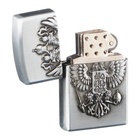 Зажигалка газовая «Герб России», 3.5×5.5×1.2 см, серебро - Фото 3