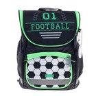 Ранец школьный Стандарт, 36 х 26 х 16 см, + мешок для обуви 40 х 32 см, Сalligrata П "Футбол", чёрный/зелёный - Фото 6