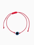 Браслет-оберег «Красная нить», глазик крупный, синий, d=5.5 см - Фото 1