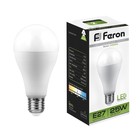 Лампа светодиодная FERON LB-100, A65, E27, 25 Вт, 230 В, 4000 К, 2150 Лм, 220°, 135 х 65 мм - фото 320644147