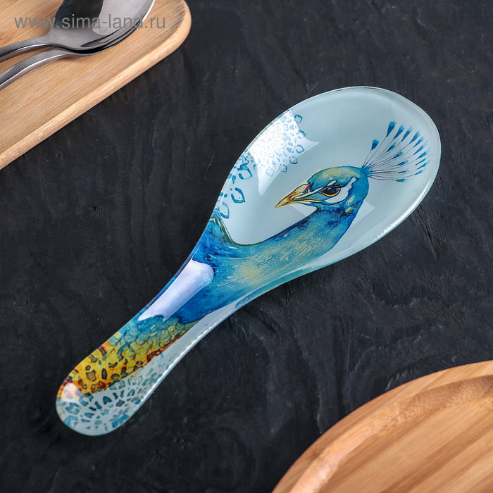 Подставка под ложку Доляна «Павлин», 23×8 см - Фото 1