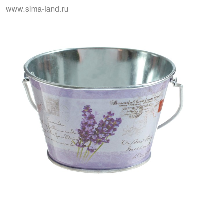 Ведерко фигурное, малое «Цветы лаванды» - Фото 1