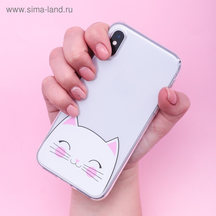 Чехол для телефона iPhone X/XS «Котик», 14.5 × 7 см - Фото 1