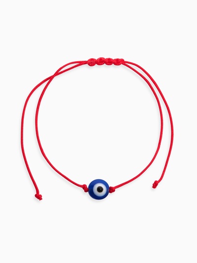 Браслет-оберег «Красная нить» глазик, цвет синий, d=5.5 см