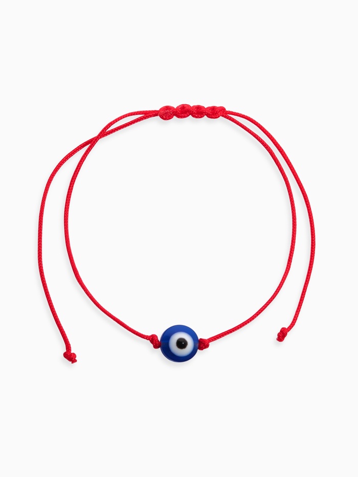 Браслет-оберег «Красная нить», глазик, синий, d=5.5 см - Фото 1