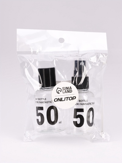 Набор для хранения, 2 предмета, цвет чёрный/прозрачный