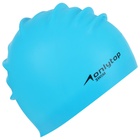 Шапочка для плавания взрослая ONLYTOP, для длинных волос, силиконовая, обхват 54-60 см - Фото 6