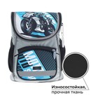 Ранец школьный Стандарт, 36×26×16 см, + мешок для обуви 40×32 см, Сalligrata П «Мото», серый - Фото 2