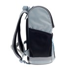 Ранец школьный Стандарт, 36×26×16 см, + мешок для обуви 40×32 см, Сalligrata П «Мото», серый - Фото 7