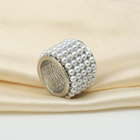 Муфта для платка «Жемчужинка», белая в серебре - Фото 1