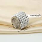 Муфта для платка «Жемчужинка», белая в серебре - Фото 6