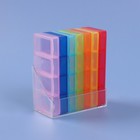 Таблетница - органайзер «Неделька», 7 контейнеров по 4 секции, 8,5 × 7 × 4 см, разноцветная - фото 9165183