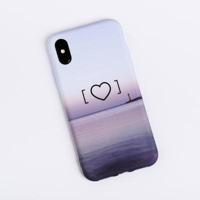 Чехол на телефон iPhone X/XS «Любовь‒это маяк» soft touch, 14.5×7 см