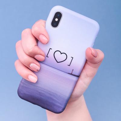 Чехол на телефон iPhone X/XS «Любовь‒это маяк» soft touch, 14.5×7 см