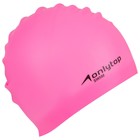 Шапочка для плавания взрослая ONLYTOP, для длинных волос, силиконовая, обхват 54-60 см - Фото 4