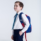 Рюкзак школьный, 37 х 26 х 13 см, эргономичная спинка, Calligrata ОРТ "Щенок на джинсе", синий - Фото 10