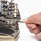 Зажигалка с пепельницей, газовая «Корабль на волнах» - Фото 4